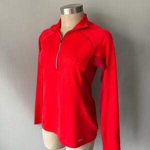 Patagonia Red Quarter Zip Pullover Lightweight Performance Top Size S